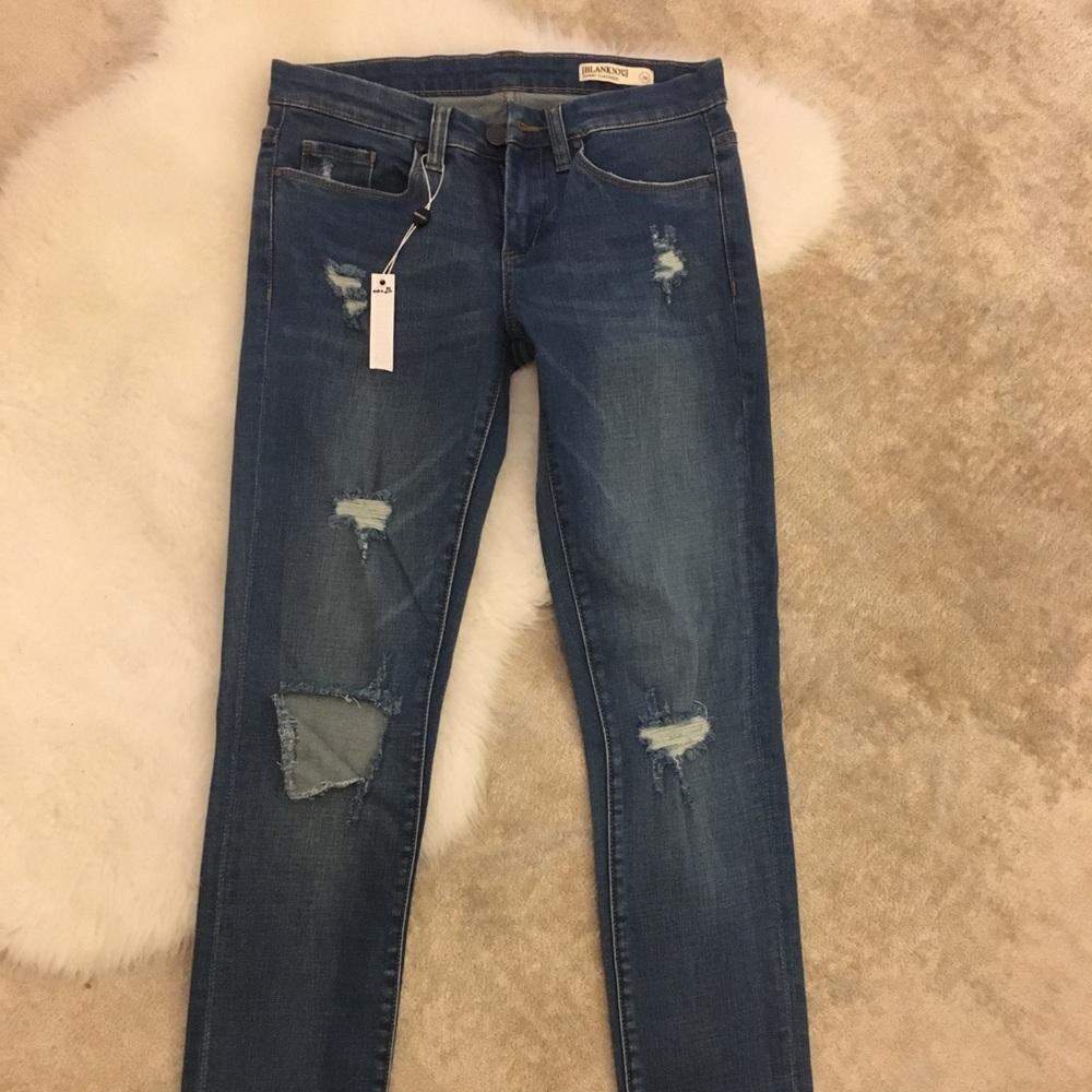 BlankNYC Distressed Skinny Jeans
